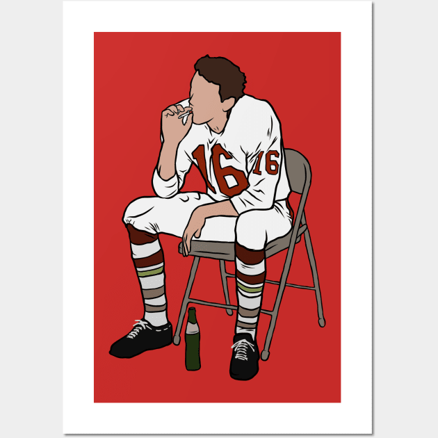 Len Dawson at Halftime Wall Art by rattraptees